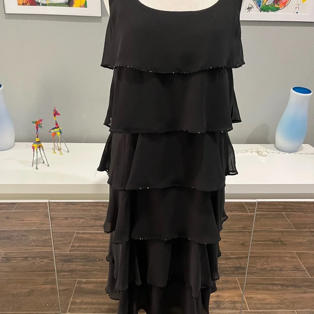 Patra Tiered little black dress - Picture 1 of 13